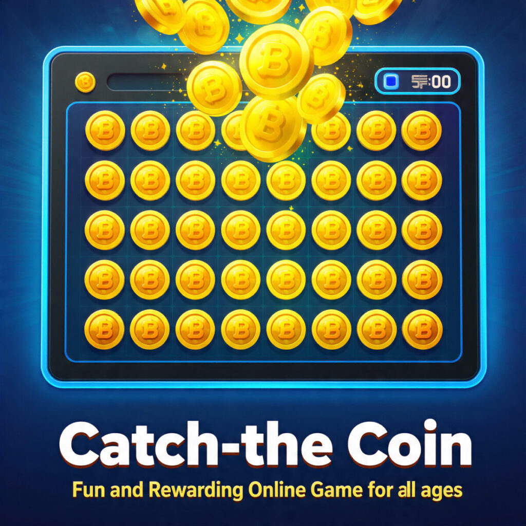 Catch the coin game grid image