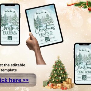 Christmas Party Invitation To get Editable Template