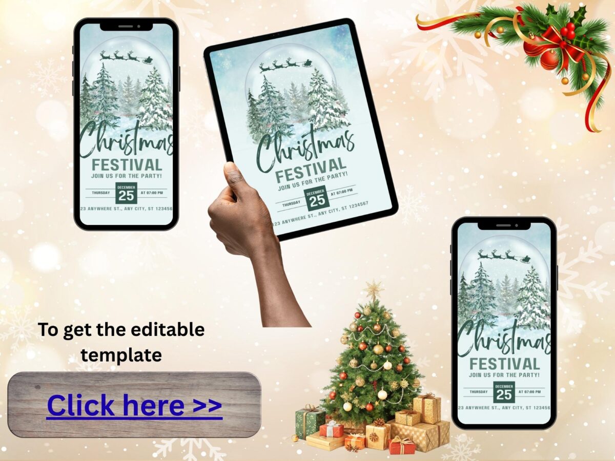 Christmas Party Invitation To get Editable Template